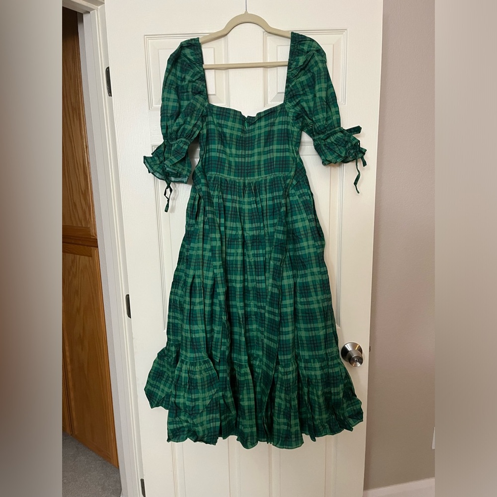 RESERVED - Selkie plaid market dress BNWOT size M
